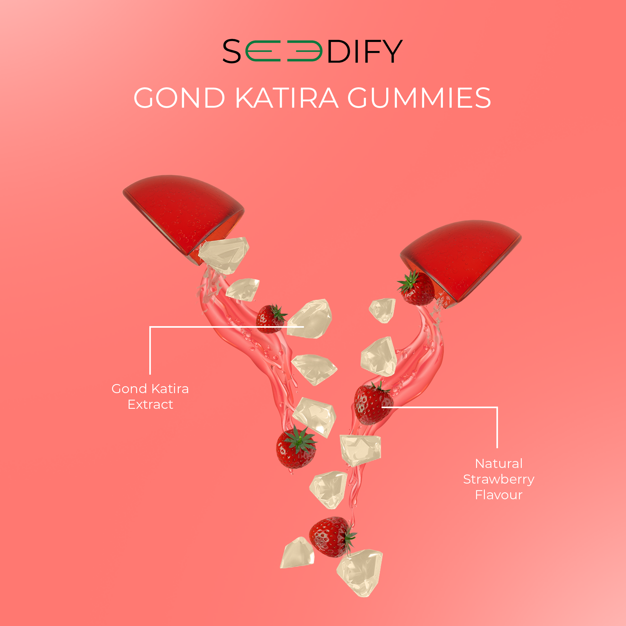 Gond Katira Gummies (30 Pcs) | India's First Gond Katira As Gummies | All Natural No Artificial Additives